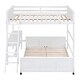 preview thumbnail 4 of 11, Full Over Full Bunk Bed Frame with Desk-Bottom Bed Can Be Moved