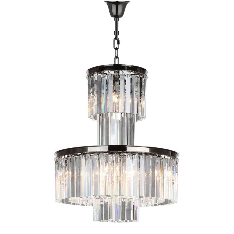 SAFAVIEH Couture Maribel Tiered Crystal Art Deco Chandelier - 26"W x 26"D x 33"H
