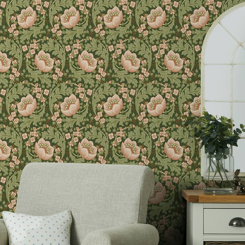 Fine Decor Claes Pink Floral Wallpaper