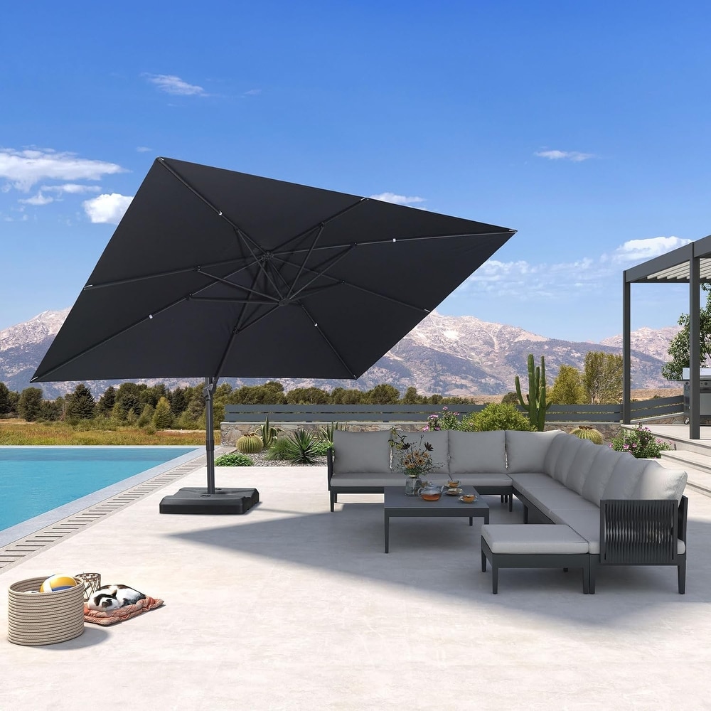 bed bath and beyond umbrella patio Garden Winds Replacement Canopy Top Cover for The BBB 11ft Offset creating a cozy atmosphere with an automatic charging system for your convenience Bonosuki 7.5-foot Waterproof Sunshade Canopy