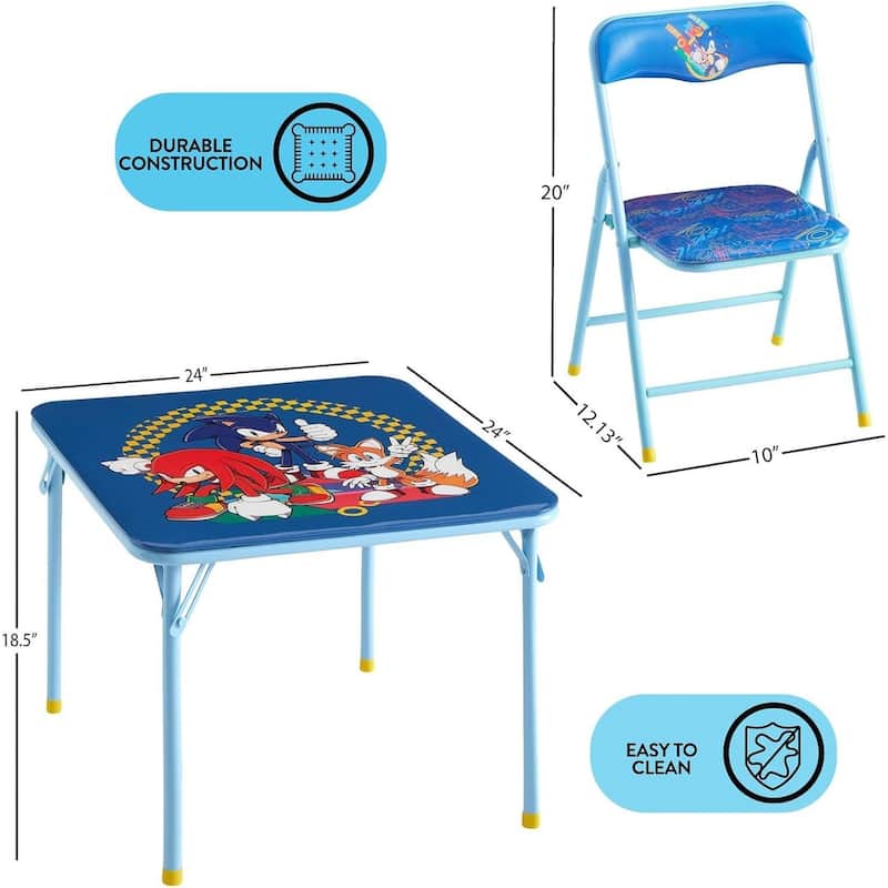 Sega Sonic The Hedgehog Kids Table and Chair Set