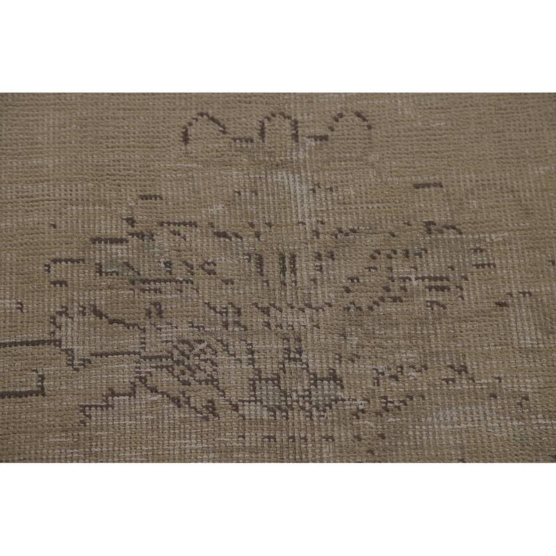 Hand Knotted Oriental 100% Wool Carpet Traditional Medallion Beige & Ivories Tabriz Area Rug - 12' 11'' X 9' 6''