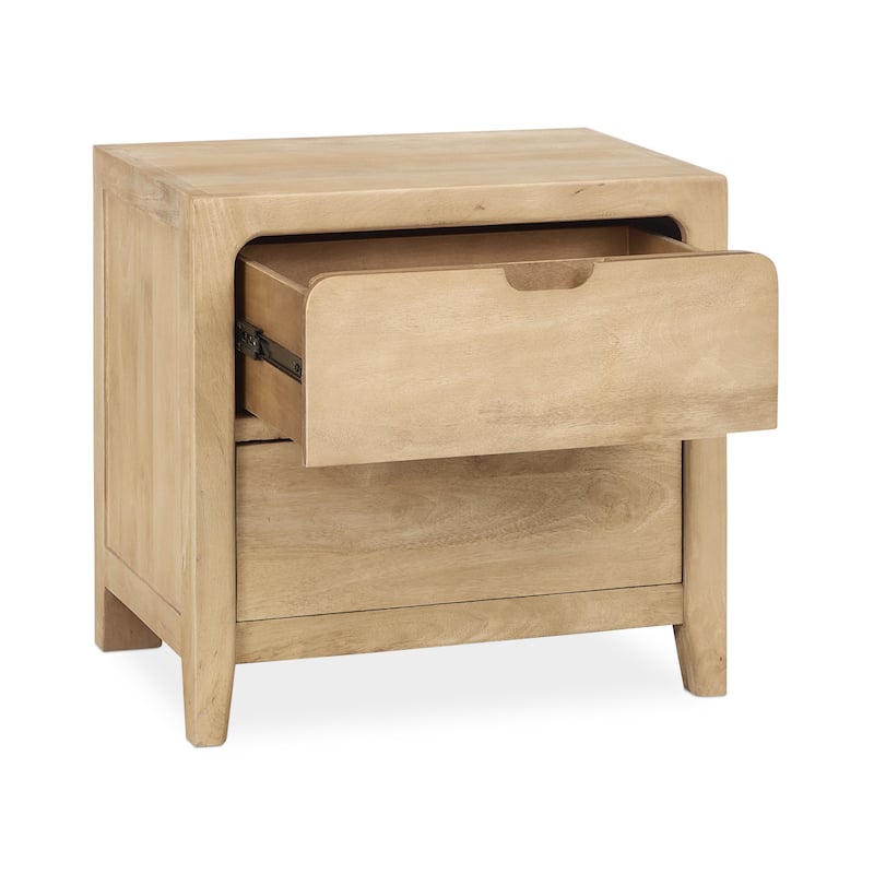 Classic Home Laguna 2-Drawer Mango Wood Nightstand