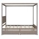 preview thumbnail 28 of 30, Full Size Wood Canopy Bed with two Drawers