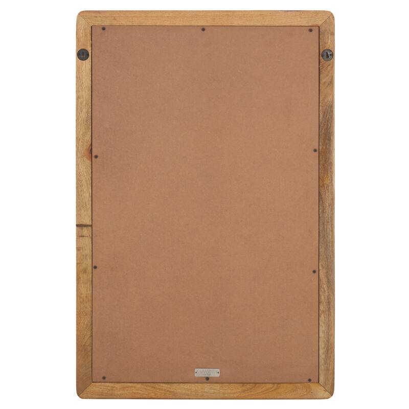 SAFAVIEH Home Melody Vertical Rectangular 24"W x 2"D x 36"H Natural Mango Wood Mirror - 24"W x 2"D x 36"H