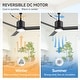 preview thumbnail 12 of 14, 42 Inch Outdoor Ceiling Fan with Light, Dimmable LED, Reversible DC Motor, 6-Speed Remote Control, Matte Black Patio Fan