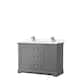 Option Dark Gray, Chrome Trim, White Cultured Marble Top