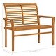 preview thumbnail 10 of 9, vidaXL Patio Bench with Taupe Cushion 44.1" Solid Teak Wood