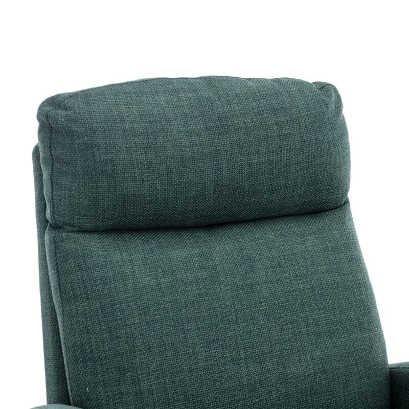 Modern Linen Upholstered Rocking Chair, Living Room Lounge Arm Chair