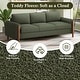 preview thumbnail 45 of 59, Christopher Knight Home - Adley Modern Upholstered 83.86 Inch 3-Seater Sofa with Curved Armrests and Solid Wood Legs