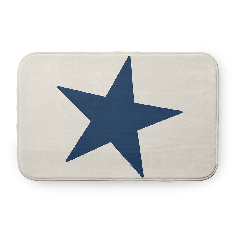Big Star Bathmat - Nautical Blue - 24" x 17"