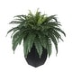 preview thumbnail 2 of 2, Faux Fern in Tapered Zinc Planter