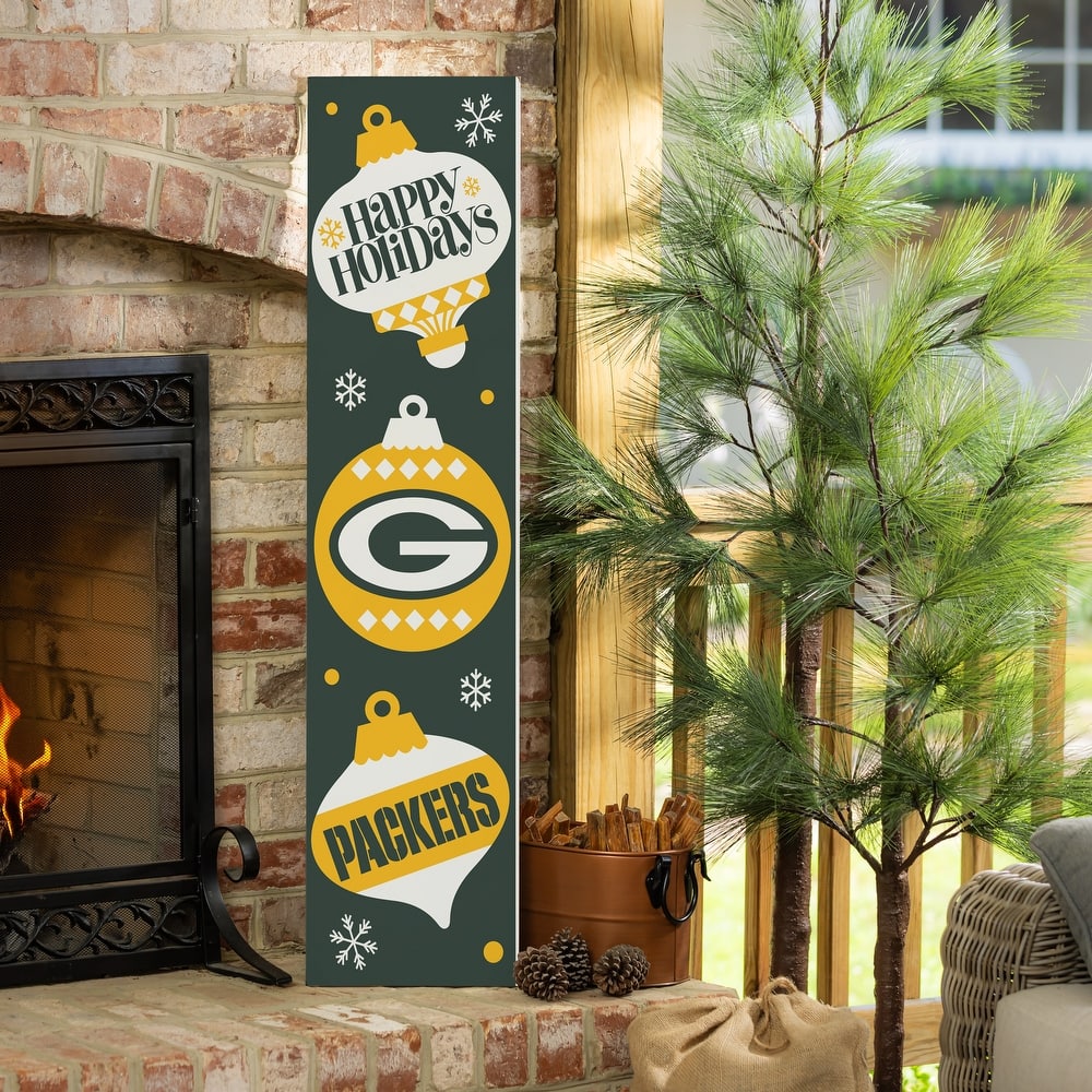 47" Double Sided Seasonal Porch Leaner, Green Bay Packers - 47" x 11.25"