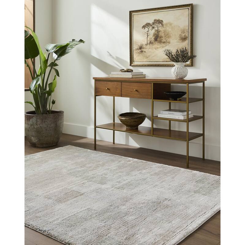 Livabliss Montana Modern & Contemporary Area Rug - Dusty Sage - 6'7" x 9'