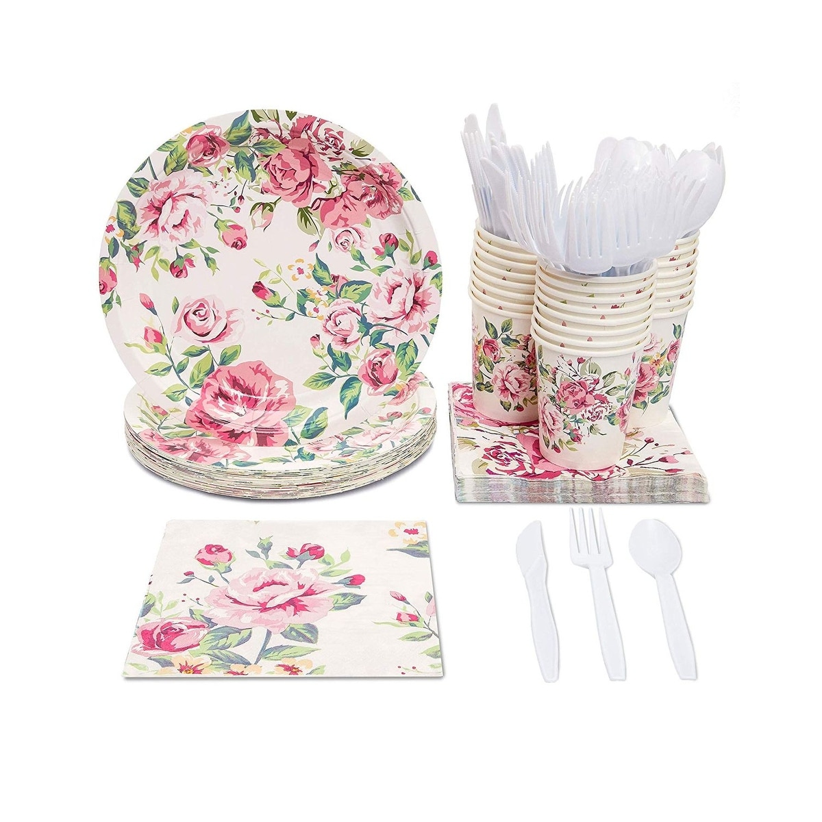Vintage floral paper plates online