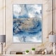 preview thumbnail 8 of 9, Designart 'Abstract Classic Blue And Gold I' Modern Framed Canvas Wall Art Print 12 in. wide x 20 in. high - White