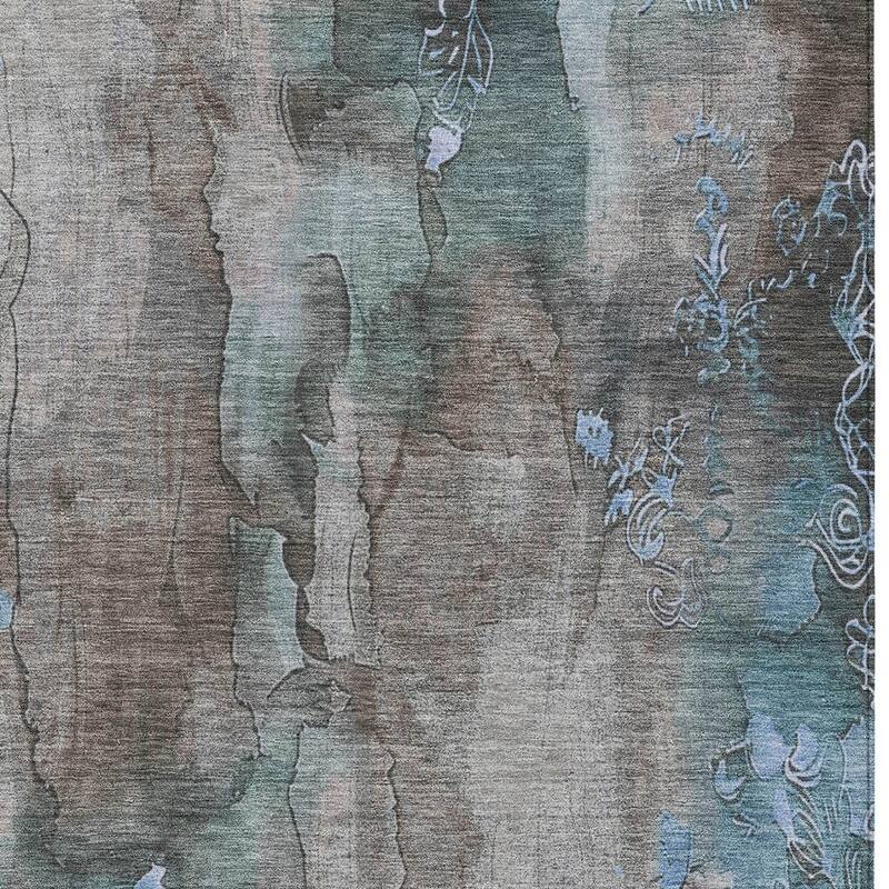 HomeRoots Floral Transitional Rectangle Outdoor Rug