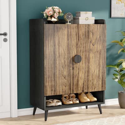 7-tier Shoe Storage Cabinet with Doors, Shoe Organizer Rack for Entryway, Bedroom, Living Room