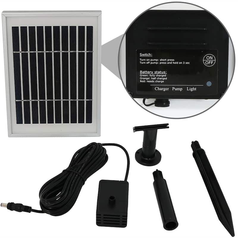 Sunnydaze 3-Tier Chiseled Basin Solar Powered Fountain for Garden, Patio, Yard or Balcony