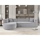 preview thumbnail 4 of 41, Roomfitters Modern Sectional Sofa with Curved Design, Luxurious Chenille Fabric, Two Throw Pillows, L-Shaped Modular Couch