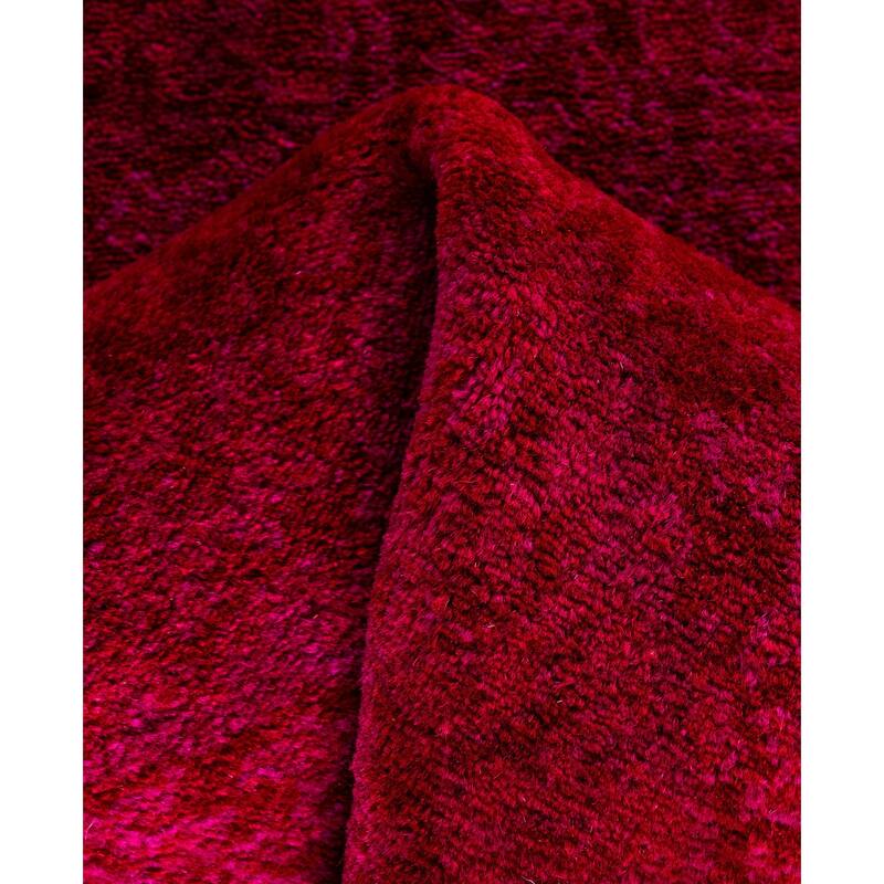 Overdyed One-of-a-Kind Hand-Knotted Area Rug - Pink - 2' 6" x 23' 10"
