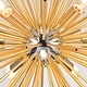 preview thumbnail 9 of 8, Lorena Sputnik Shiny Chrome and Frosted Brass Industrial Chandelier