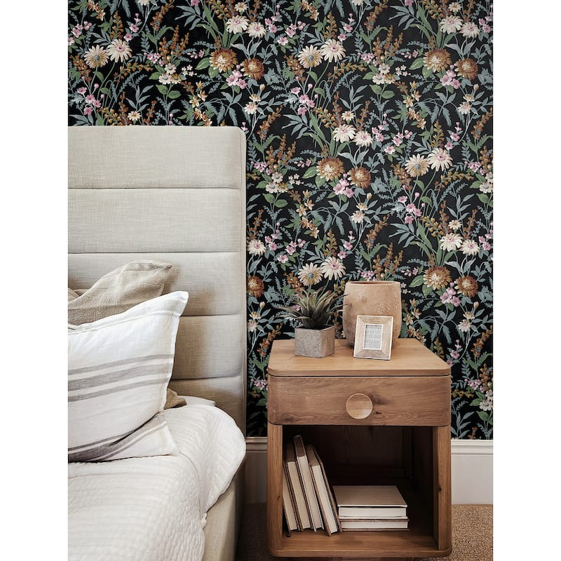 NextWall Vintage Floral Peel and Stick Wallpaper