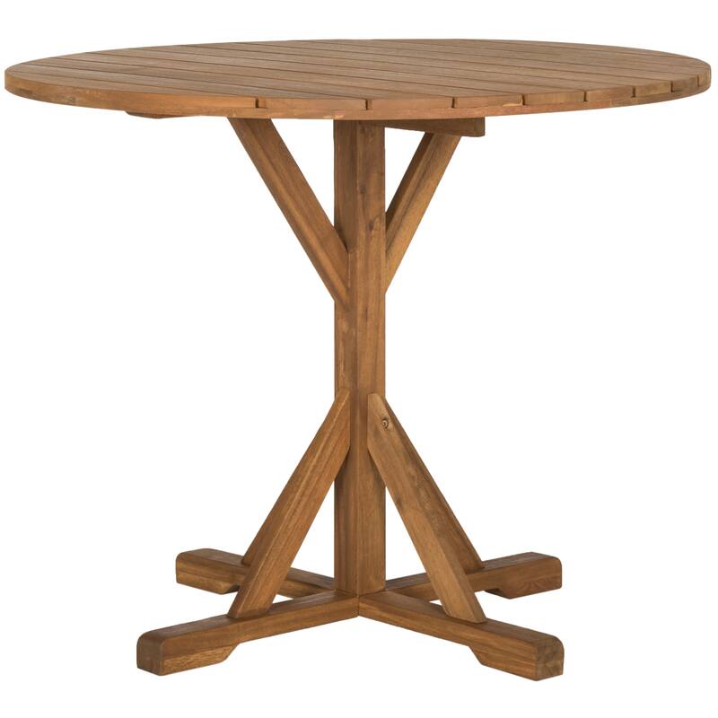SAFAVIEH Outdoor Shile Round Table - 35Wx35Dx29H