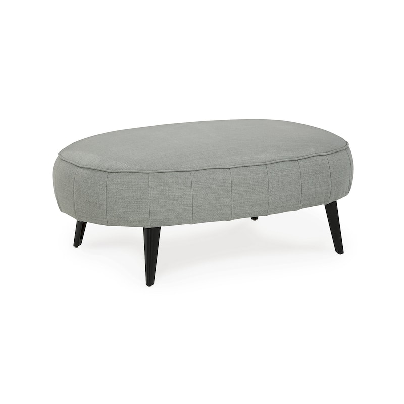 Signature Design by Ashley Hollyann Mid-Century Modern Gray Oversized Ottoman