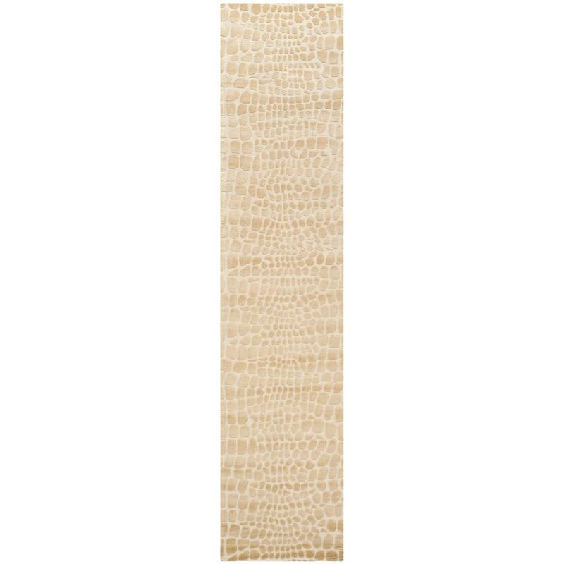 Martha Stewart by SAFAVIEH Amazonia Silk Blend Rug - 2'3" x 10' Runner - Meerkat/Brown