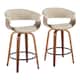 Option Cream Fabric/Walnut/Black Metal