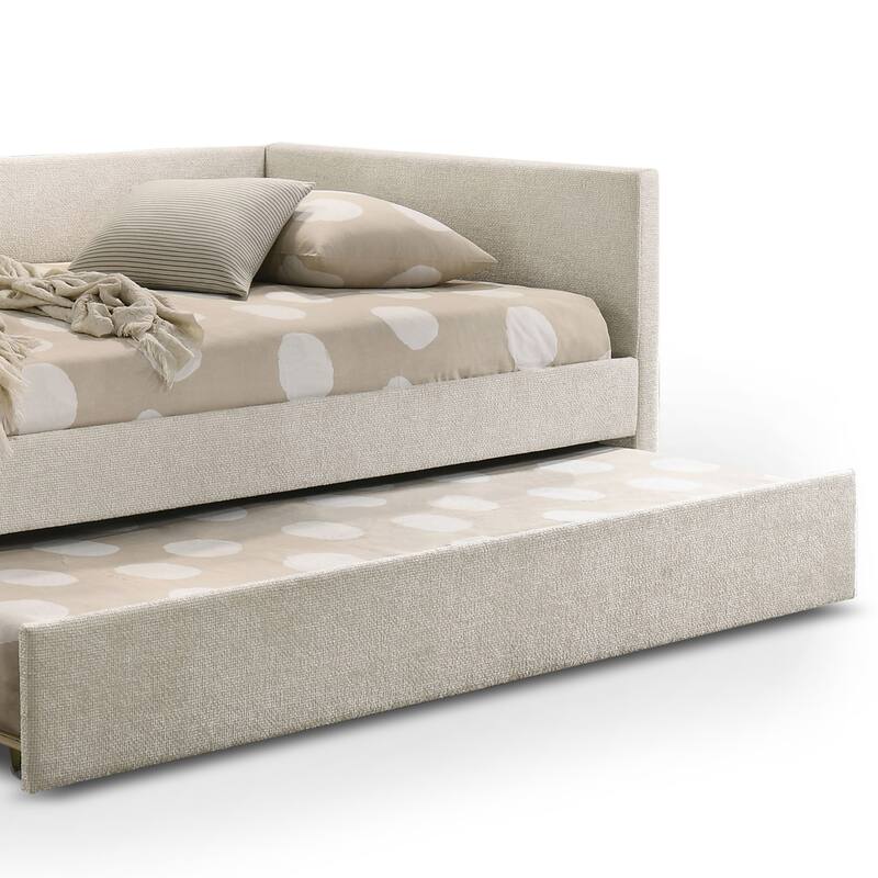 Furniture of America Kota Twin Upholstered Tufted Daybed with Trundle