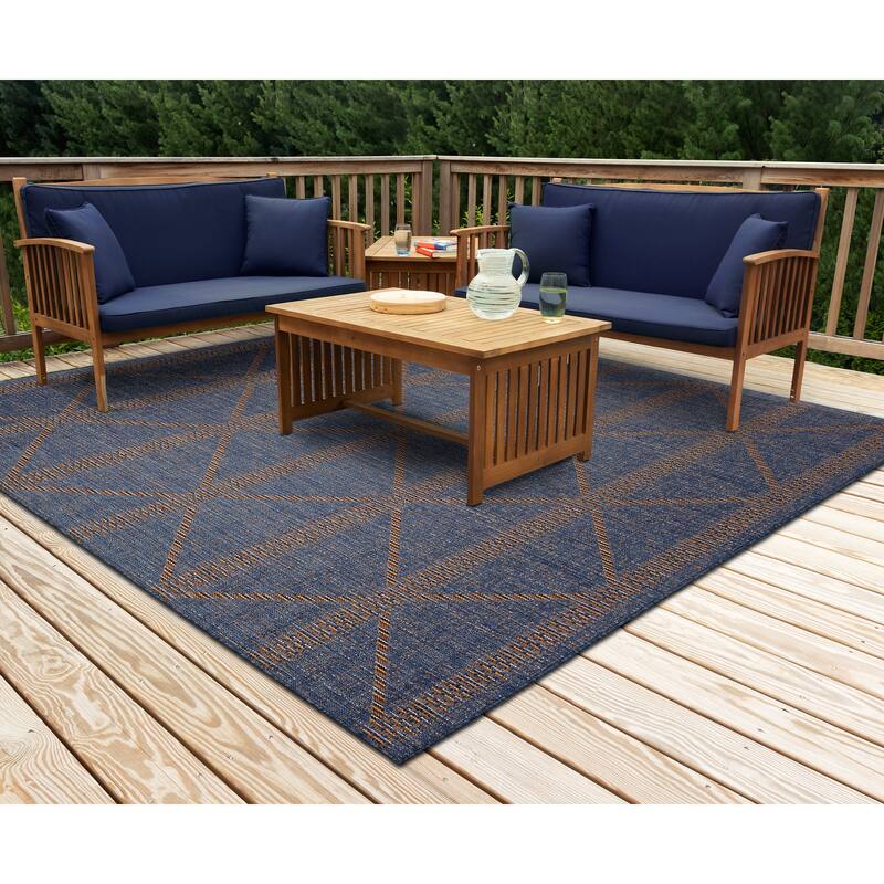 Liora Manne Avena Diamond Stripe Indoor/Outdoor Rug