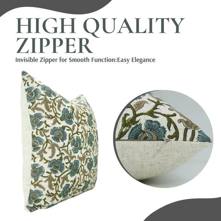 Handcrafted block print floral Pllow cover - Vanshika