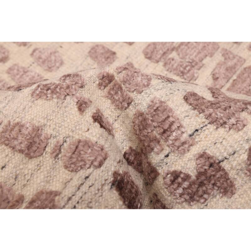 ECARPETGALLERY Hand-knotted Tangier Dark Brown, Ivory Wool Rug - 8'3 x 10'3