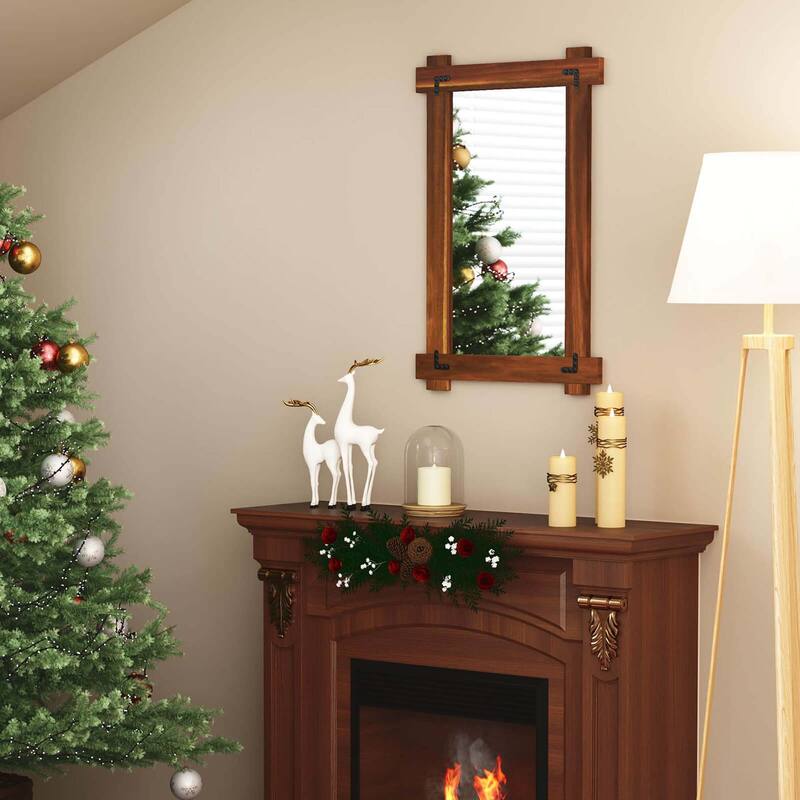 Costway 30 x 20/35 x 24/40 x 28.5 Inch Shatterproof Wall Mirror with