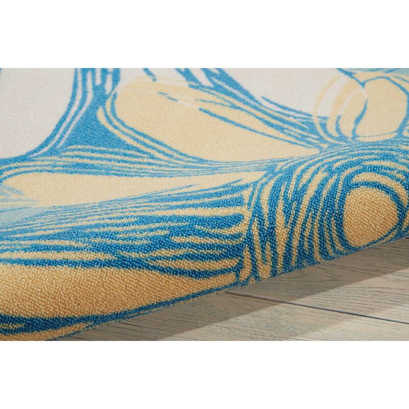 Ogunquit Indoor/Outdoor Abstract Floral Modern Rug by Havenside Home