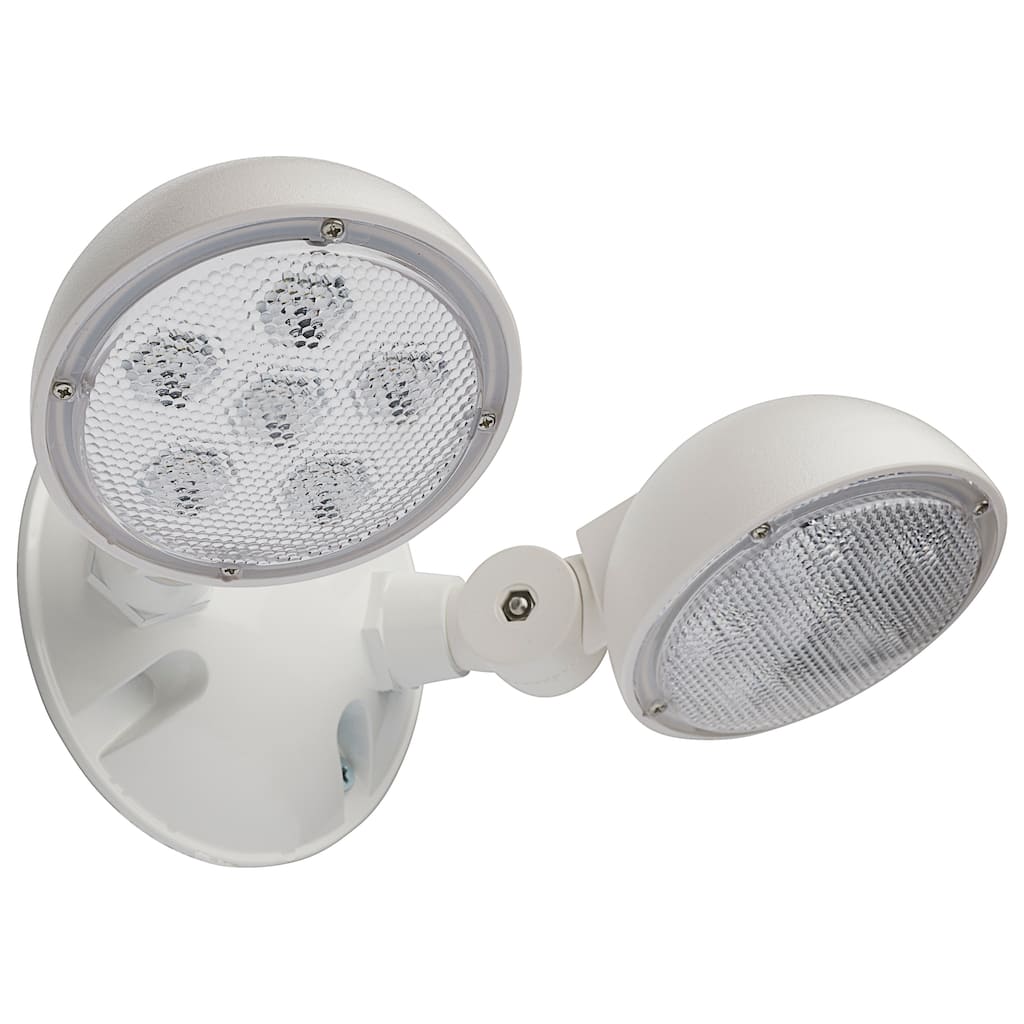 Remote Emergency Light Weatherproof Low Power Dual Head 3-12V 1.5W White Finish