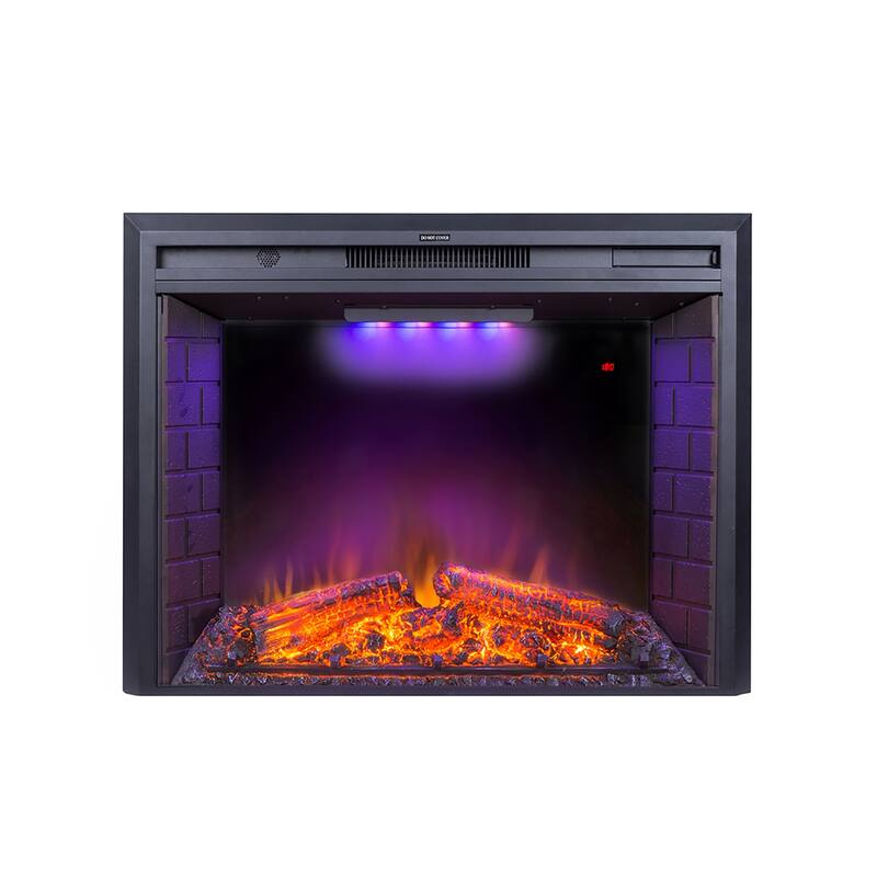 Electric Fireplace Heater with Log set & Realistic Flame