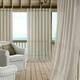 Carmen Sheer Extra-wide Indoor/Outdoor Sheer Window Curtain - 114" w x 108" l - Natural