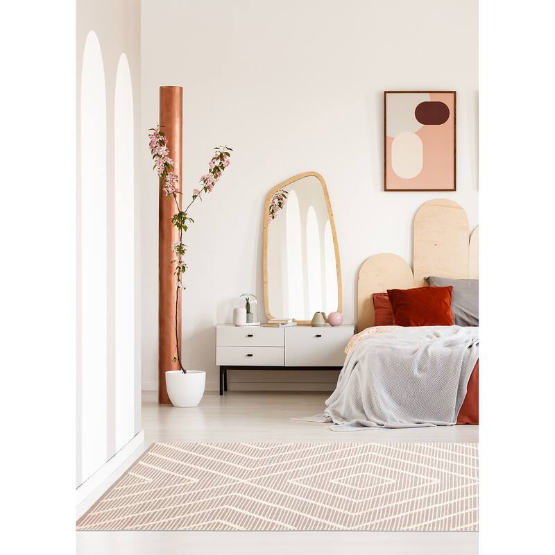 ECARPETGALLERY Braid weave Sienna Grey Wool Rug - 4'9 x 8'2