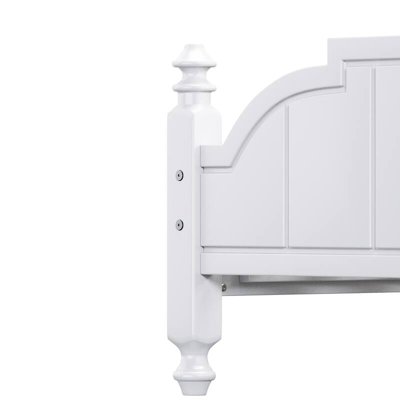 Vintage Platform Bed Frame with Headboard