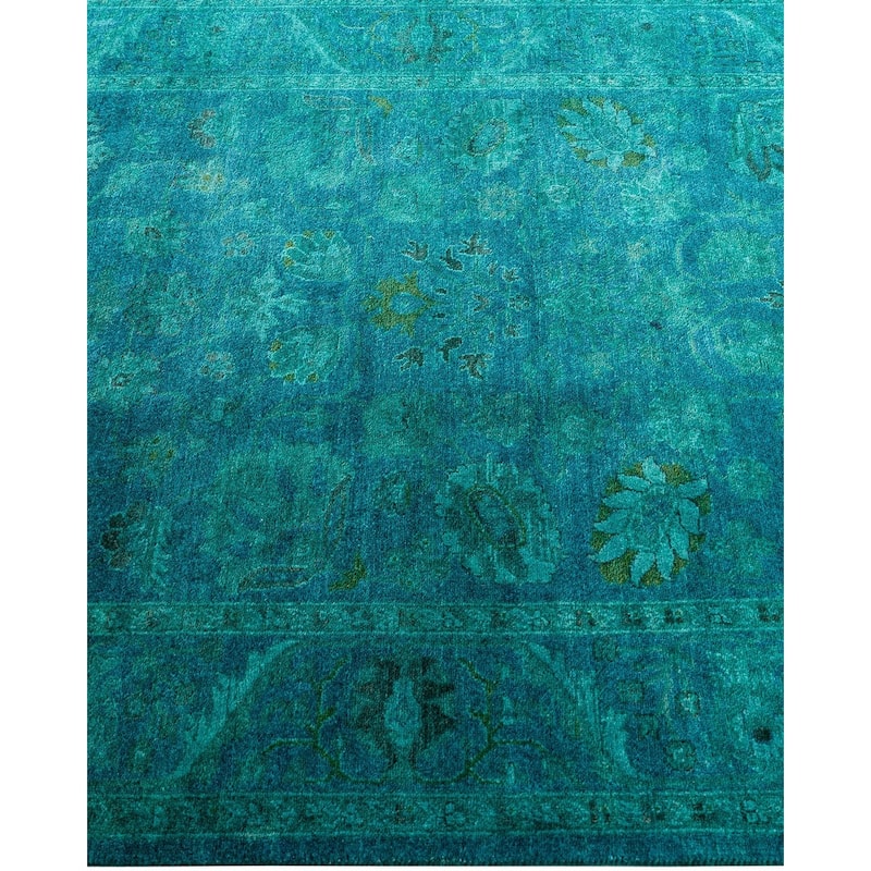 Contemporary Overdyed Wool Hand Knotted Area Rug - 3' 3" x 5' 2"