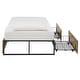 preview thumbnail 5 of 22, iNSPIRE Q Modern Youngstown Wood Finish Panel Black Metal Twin Platform Bed with Storage Drawers
