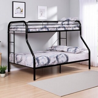 Twin over Full Metal Bunk Bed with Angled Ladder - Bed Bath & Beyond ...