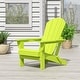 preview thumbnail 69 of 101, POLYTRENDS Laguna All Weather Poly Outdoor Adirondack Chair - Foldable Lime