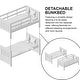 preview thumbnail 3 of 4, Furniture of America Daan Modern Solid Wood Full over Full Bunk Bed with Attached Angled Ladder