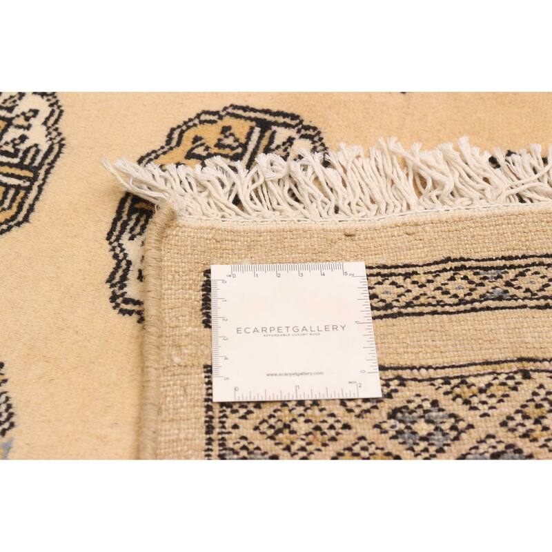 ECARPETGALLERY Hand-knotted Peshawar Bokhara Beige Wool Rug - 5'9 x 7'7
