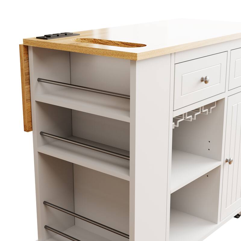 Kitchen Island with Power Outlet