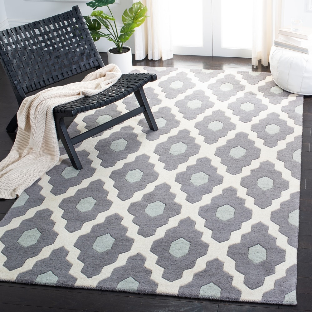 SAFAVIEH Handmade Chatham Sutapa Modern Moroccan Wool Rug